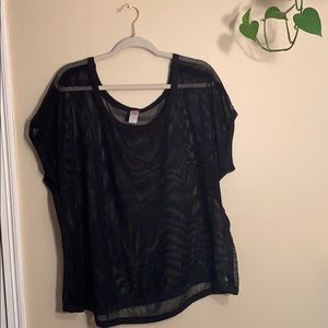 Black Mesh Top